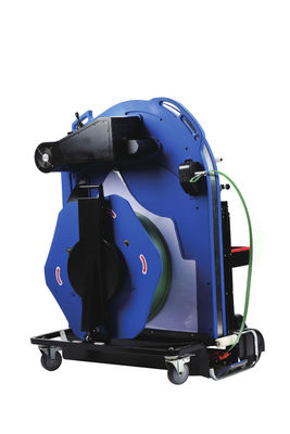 पीपी पीईटी स्ट्रैप स्वचालित स्ट्रैपिंग मशीन JD-008 लिथियम बैटरी बिजली की आपूर्ति