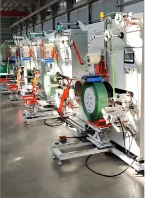 निरंतर तनाव पॉलिएस्टर पीईटी पट्टा घुमावदार मशीन पीएलसी नियंत्रण